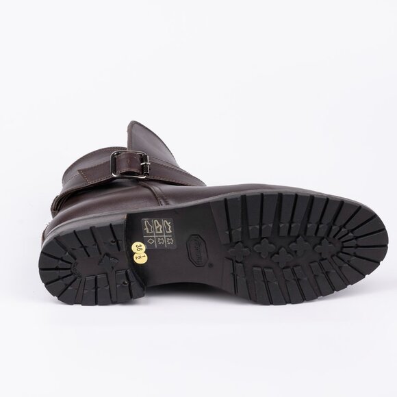 Manolo Blahnik Sulgamba Brown Leather Strap Ankle Boot - size 6.5 UK 36 1/2 - Picture 5 of 11